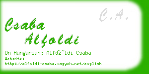 csaba alfoldi business card